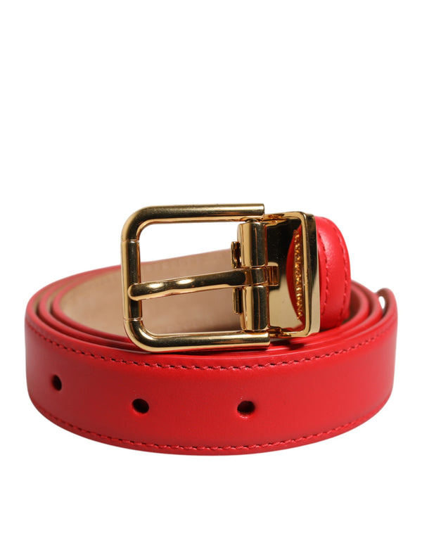 Dolce & Gabbana 100% Leather belt in red