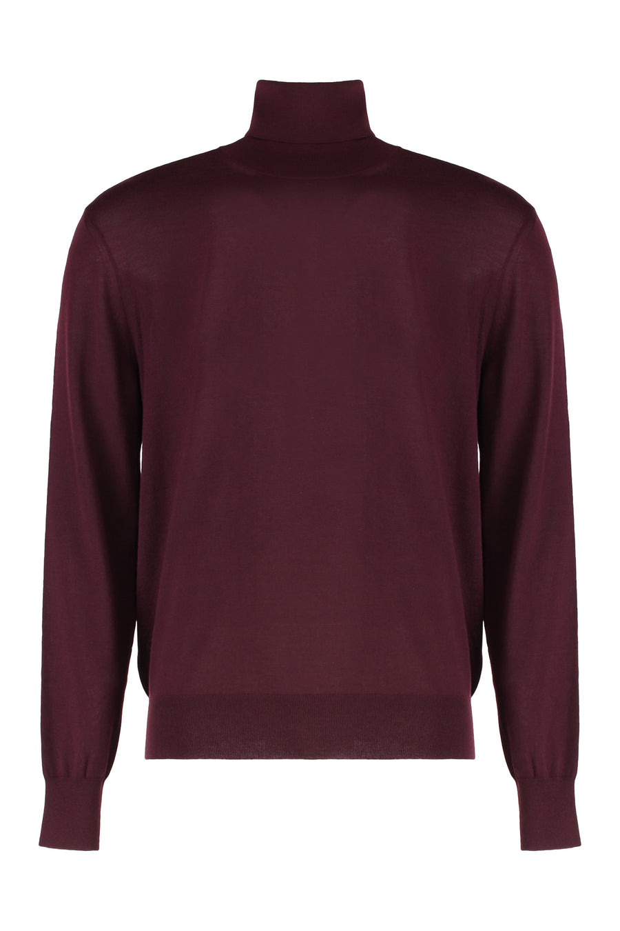 Burgundy Wool Turtleneck Sweater