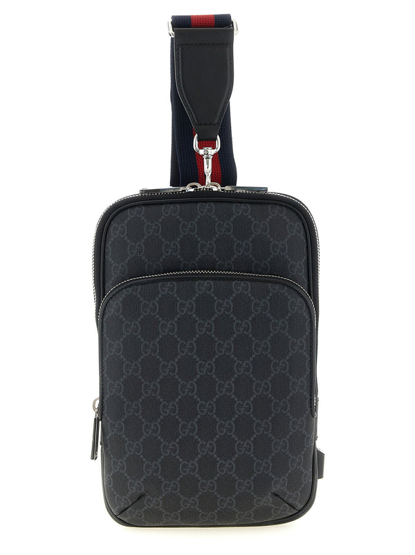حقيبة كروسبودي Gucci Monogram كانفا — أسود