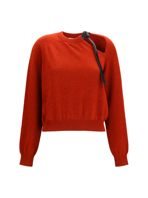 Ferragamo 68% Merino wool sweater in red