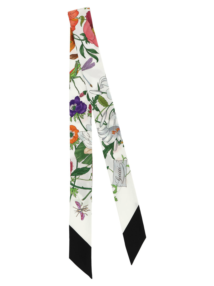 Gucci Flora Scarf — Cream