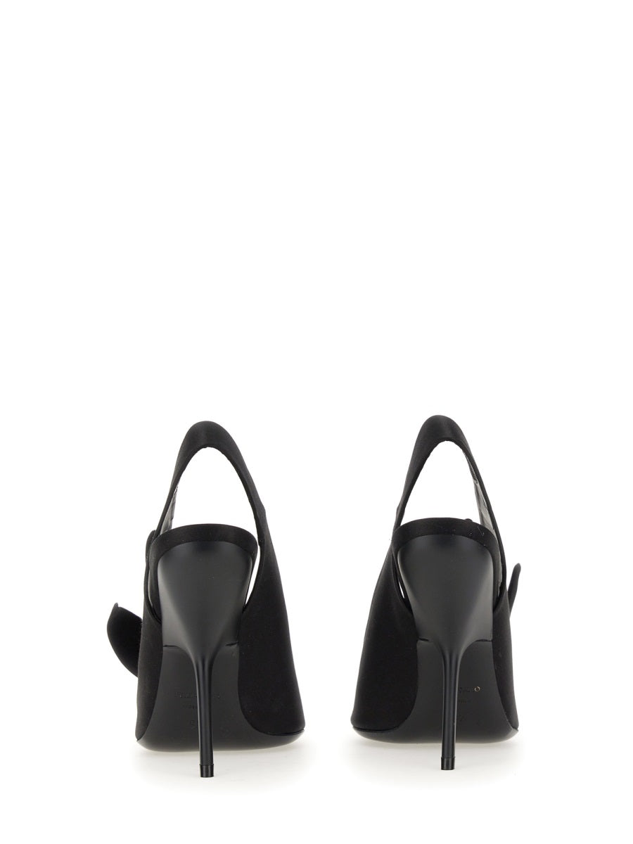 Sandal With Asymmetrical Bow Black Viscose