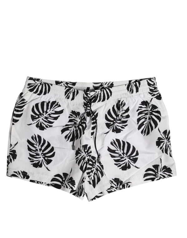 Dolce & Gabbana 100% Polyester swim shorts in white