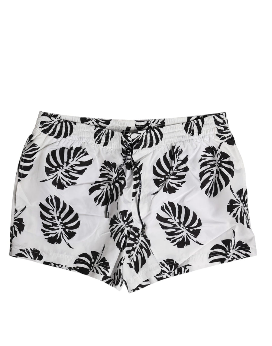 Dolce & Gabbana 100% Polyester swim shorts in white