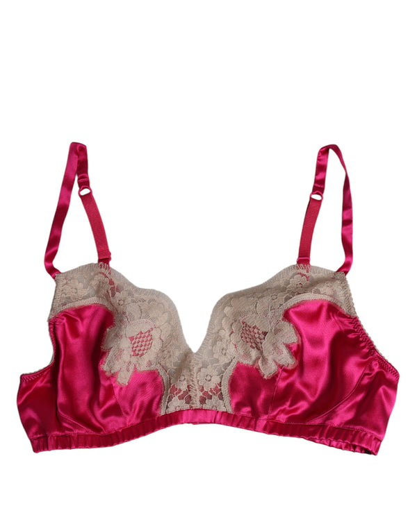 Dolce & Gabbana 94% Silk 6% Elastane bra in pink