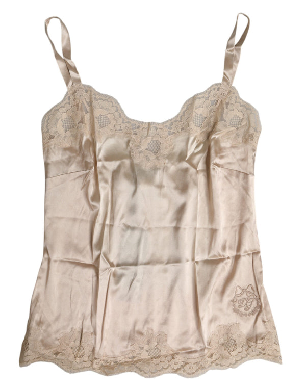 Dolce & Gabbana 80% Silk tank top in beige