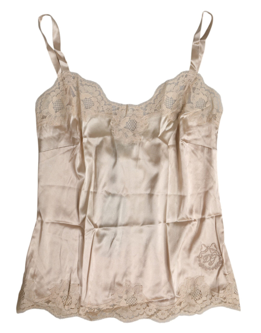 Dolce & Gabbana 80% Silk tank top in beige