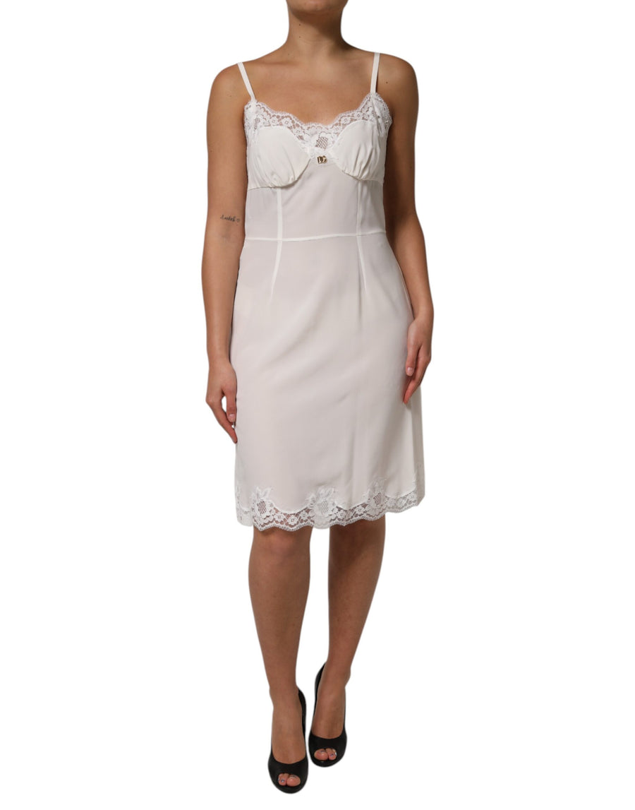 Dolce & Gabbana 67% Silk slip dress in white