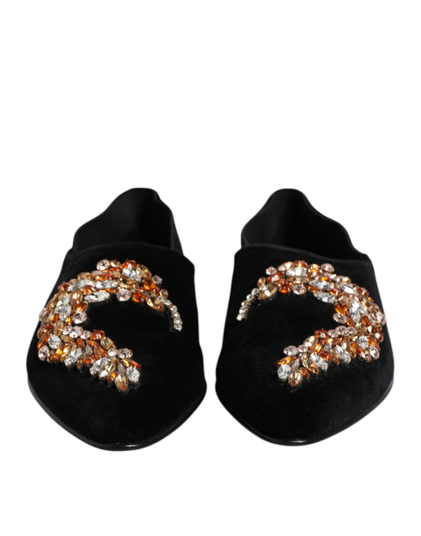 Dolce & Gabbana Velvet upper loafer in black
