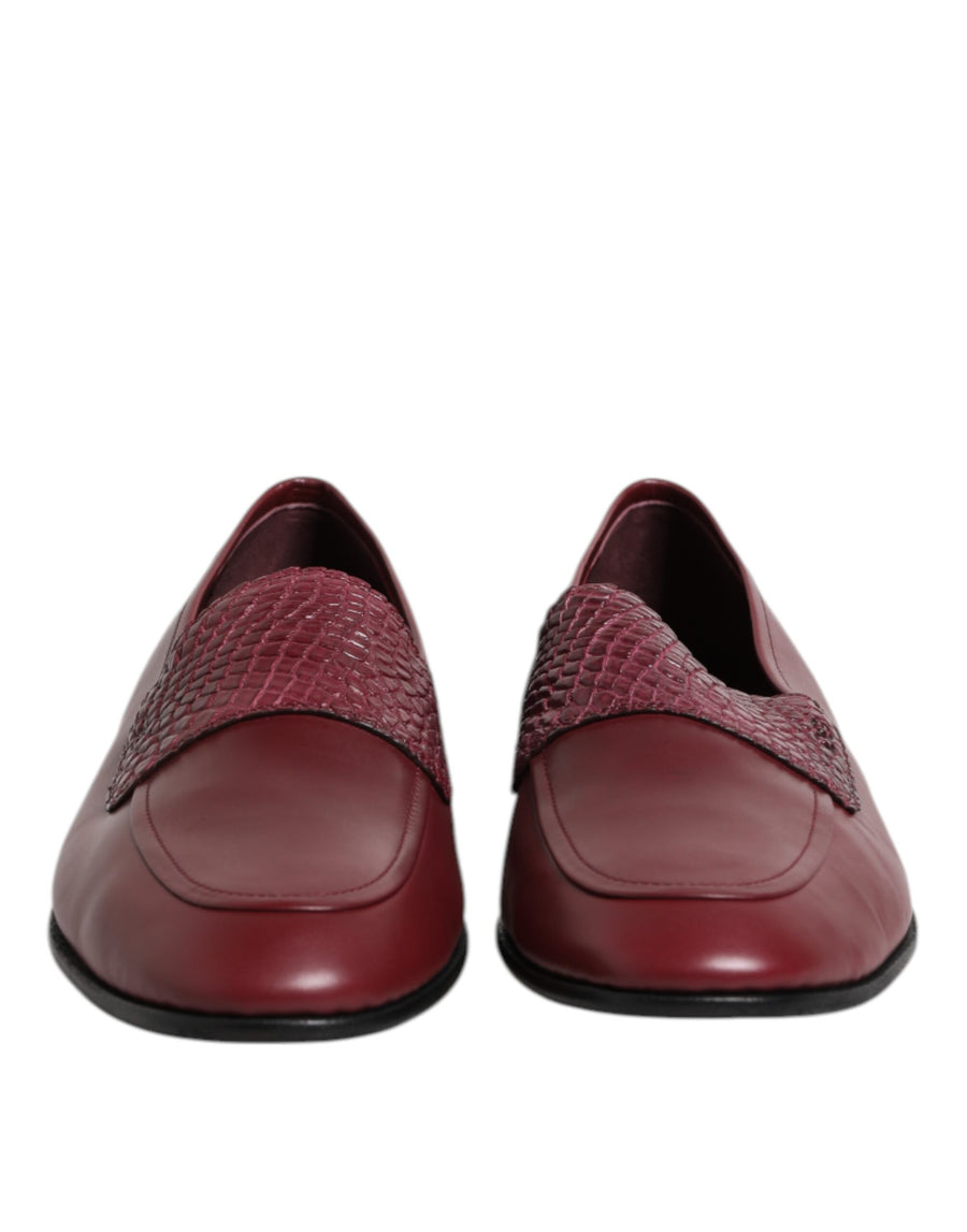 Dolce & Gabbana 86% Calfskin Leather loafer in burgundy