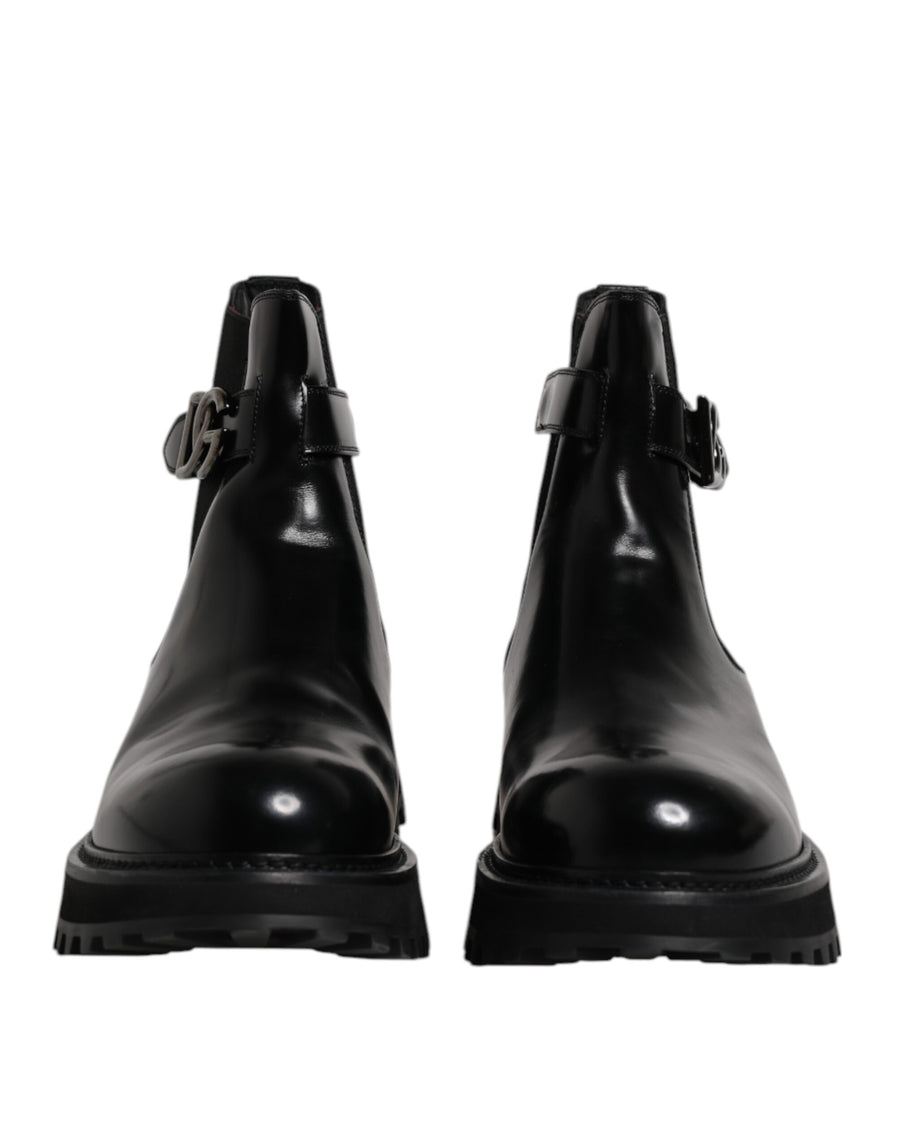 Dolce & Gabbana 100% Calf Leather chelsea boot in black