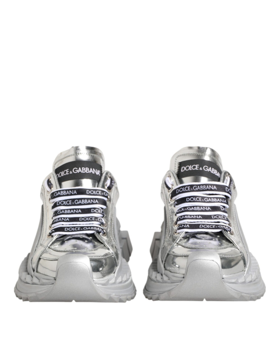 Dolce & Gabbana 57% Calfskin Leather sneaker in silver