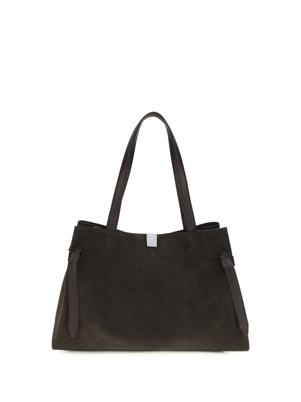 Tote Bag Gyoza Suede Ganache Shoulder