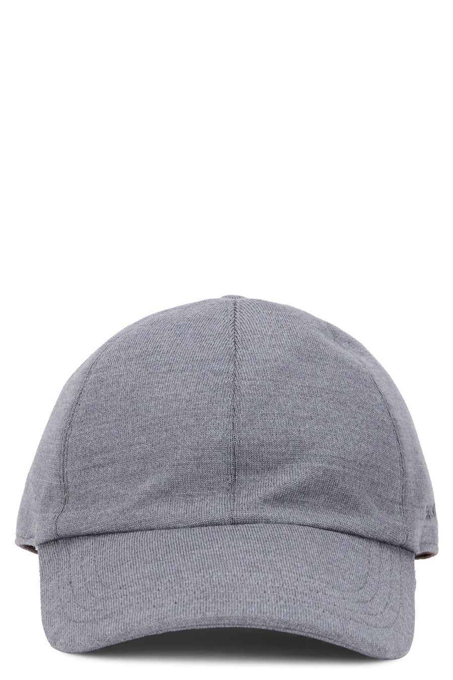 Wool Cap With Visor Medium Grey Virgin Hat