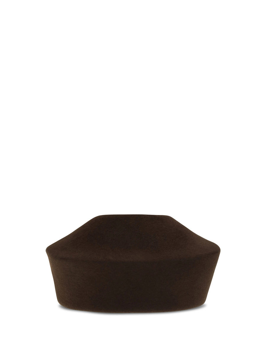 Fur Hat Carys Dark Oak Brown Cotton