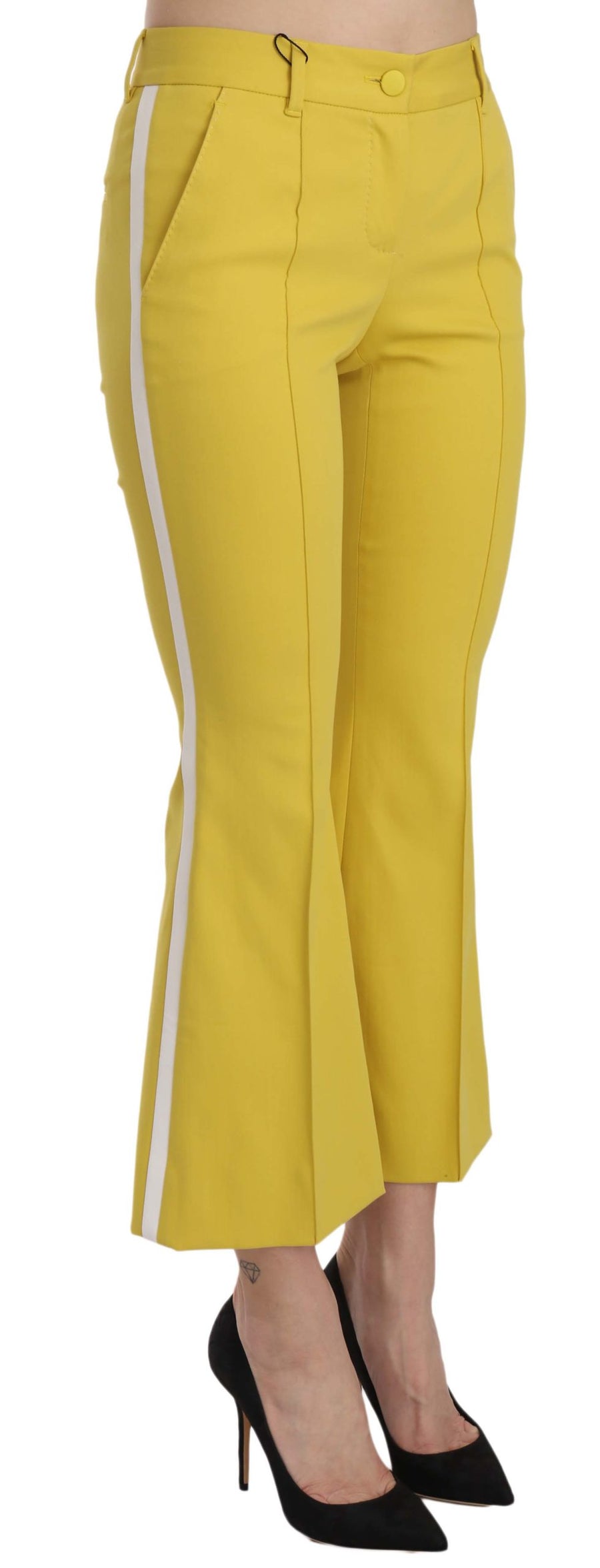 Dolce & Gabbana 72% Cotton 24% Silk 4% Spandex trousers in yellow