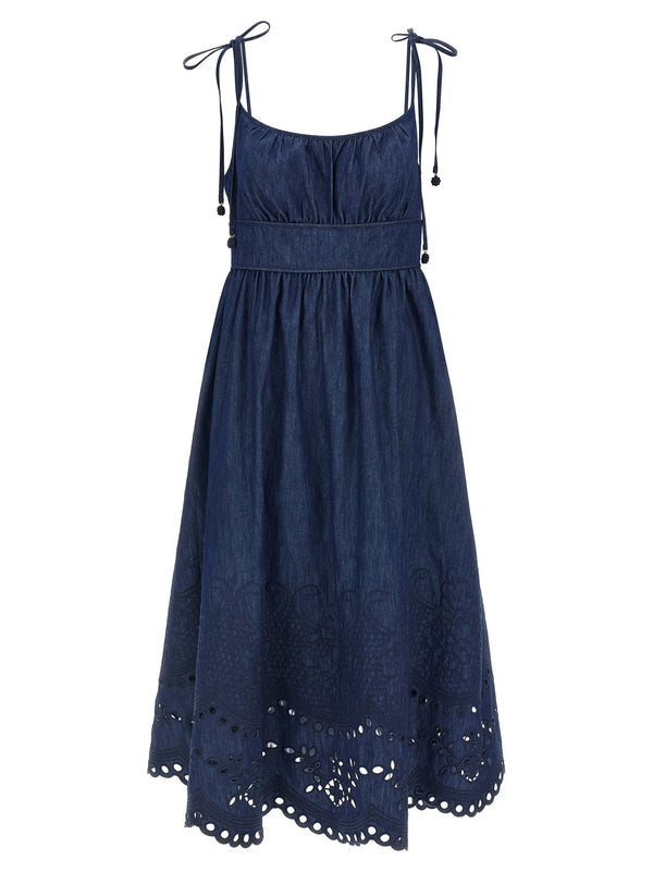 Zimmermann Cotton denim dress in navy