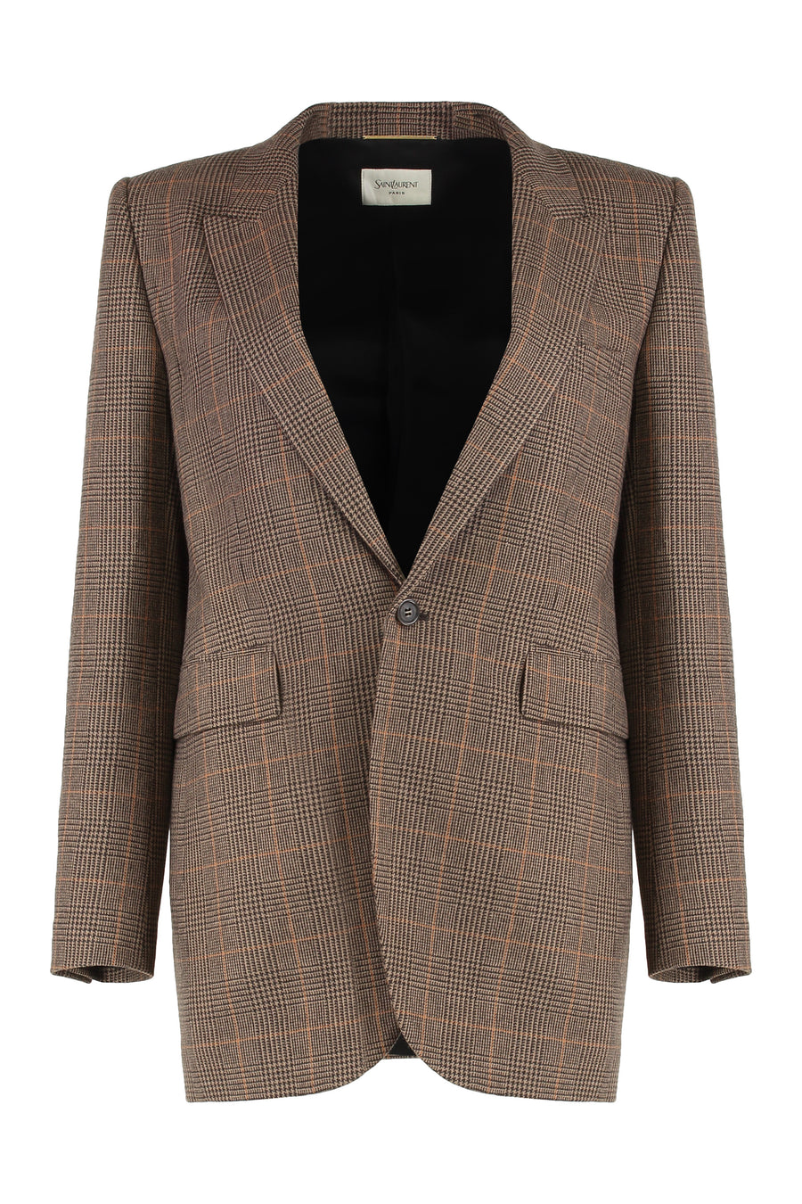 Prince Of Wales Wool Jacket Brown Blazers