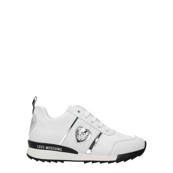 Love Moschino Leather upper sneaker in white