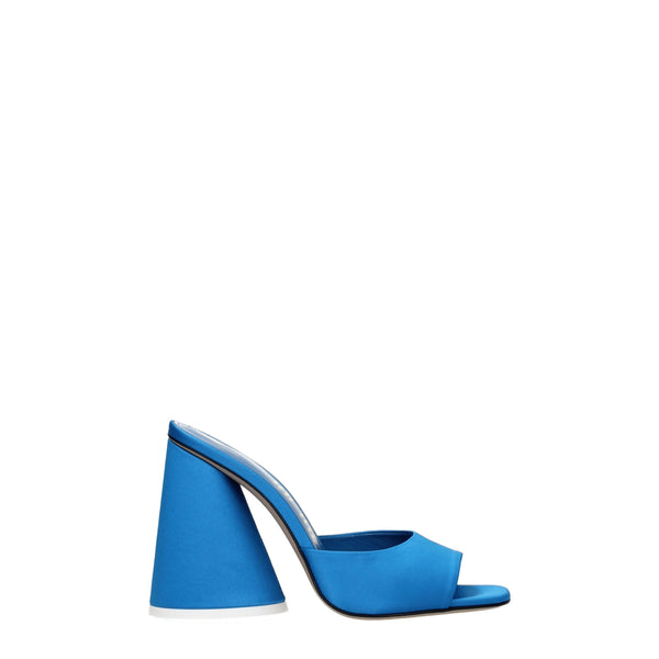 The Attico Satin upper heels in blue