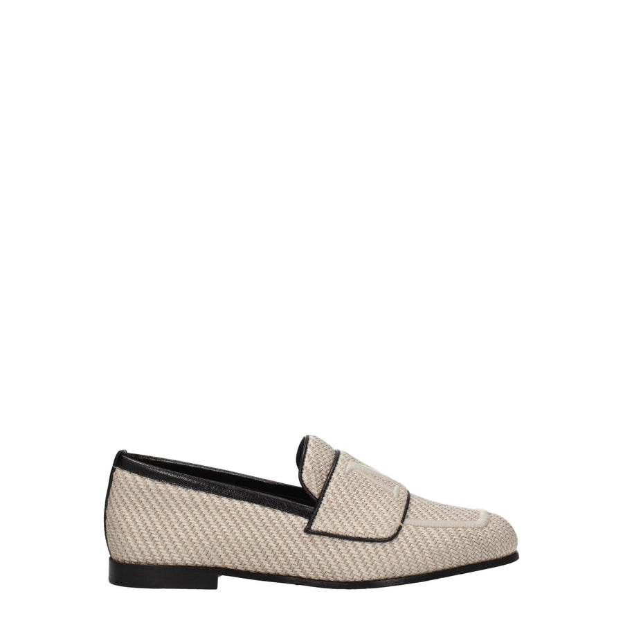 Max Mara Fabric upper loafer in beige