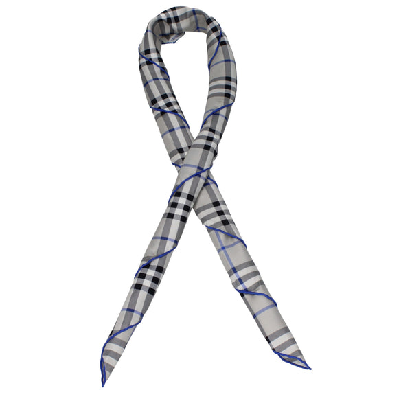 Burberry 100% silk scarf in gray