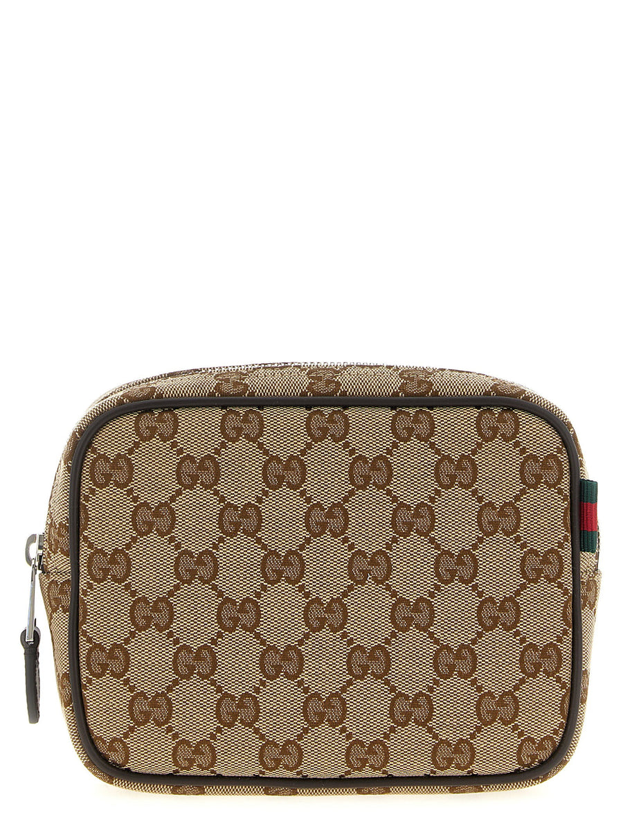 حقيبة كروسبودي Gucci GG قماش — بيج