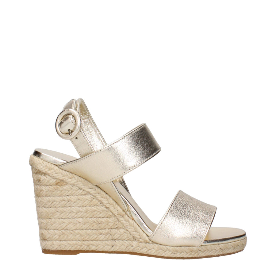 Prada Leather sandal in gold