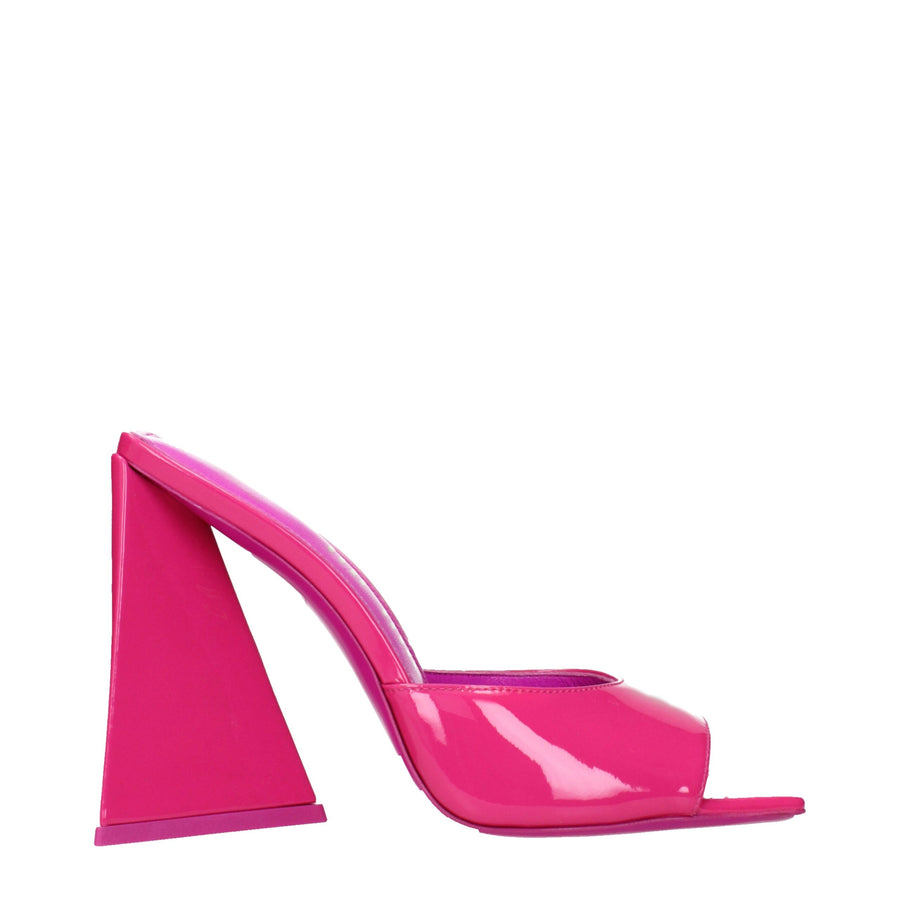 The Attico Patent leather mule in pink