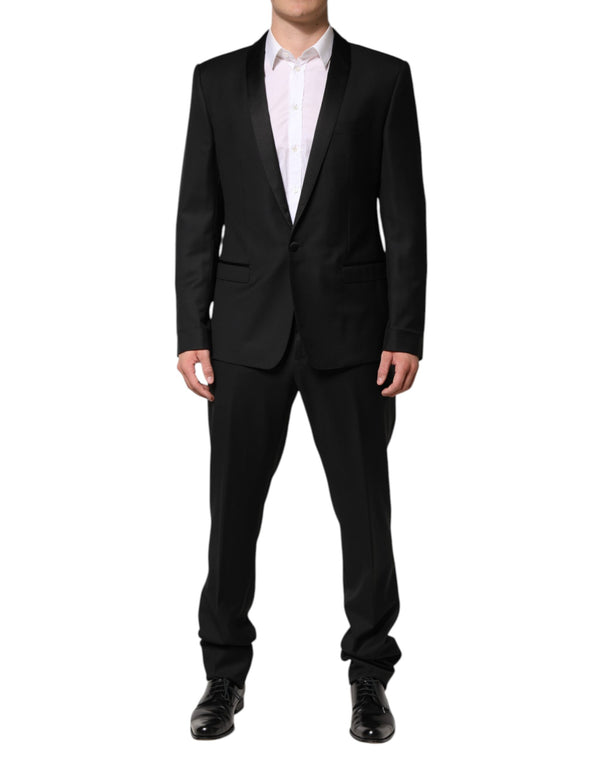 Dolce & Gabbana 79% Virgin Wool 15% Silk 6% Polyester; Lining: 50% Viscose 34% Acetate 16% Cupro pant suit in black