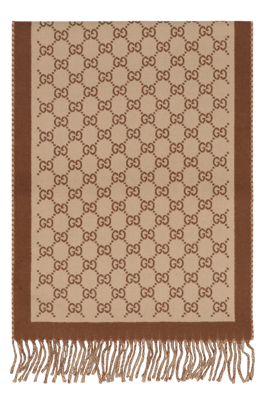 Scarf Gg Wool Brown