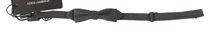 Dolce & Gabbana 100% Silk bow tie in gray