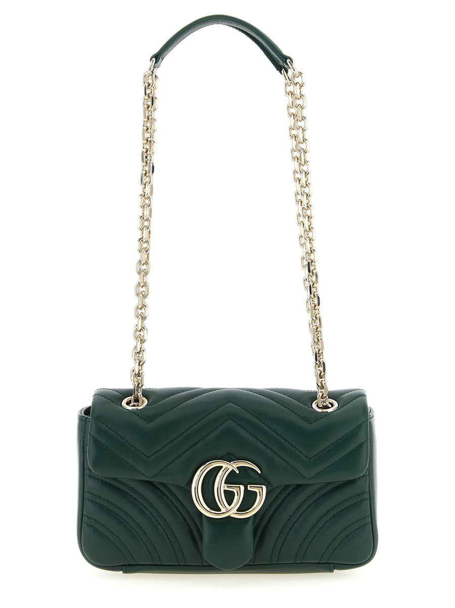 Gucci Chevron Matelassé Lambskin Shoulder Bag — Green