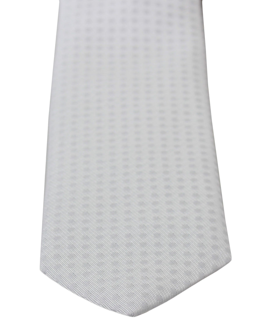 Dolce & Gabbana 66% Nylon 34% Silk necktie in white