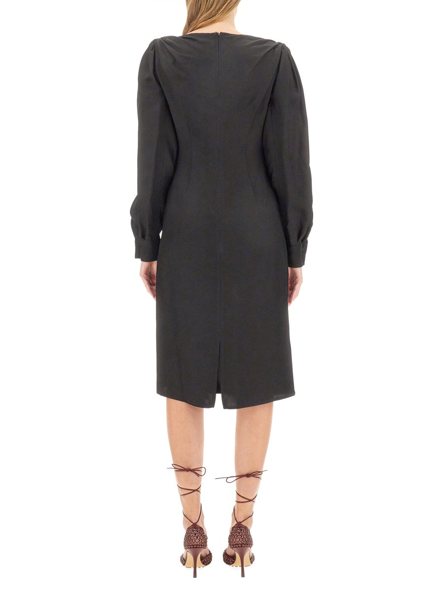Midi Dress Viscose Black