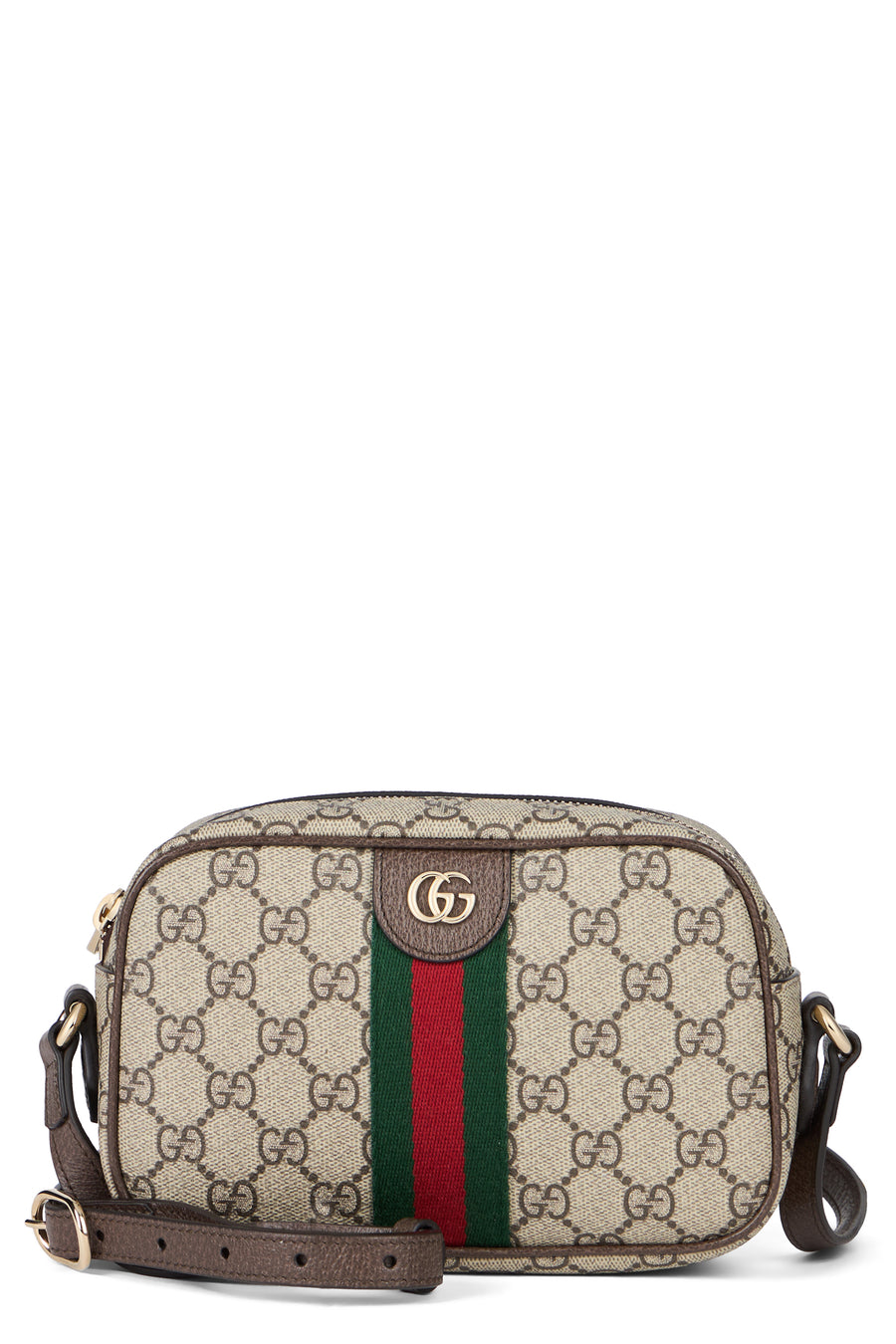 Shoulder Camera Bag Ophidia Monogram Brown Cotton