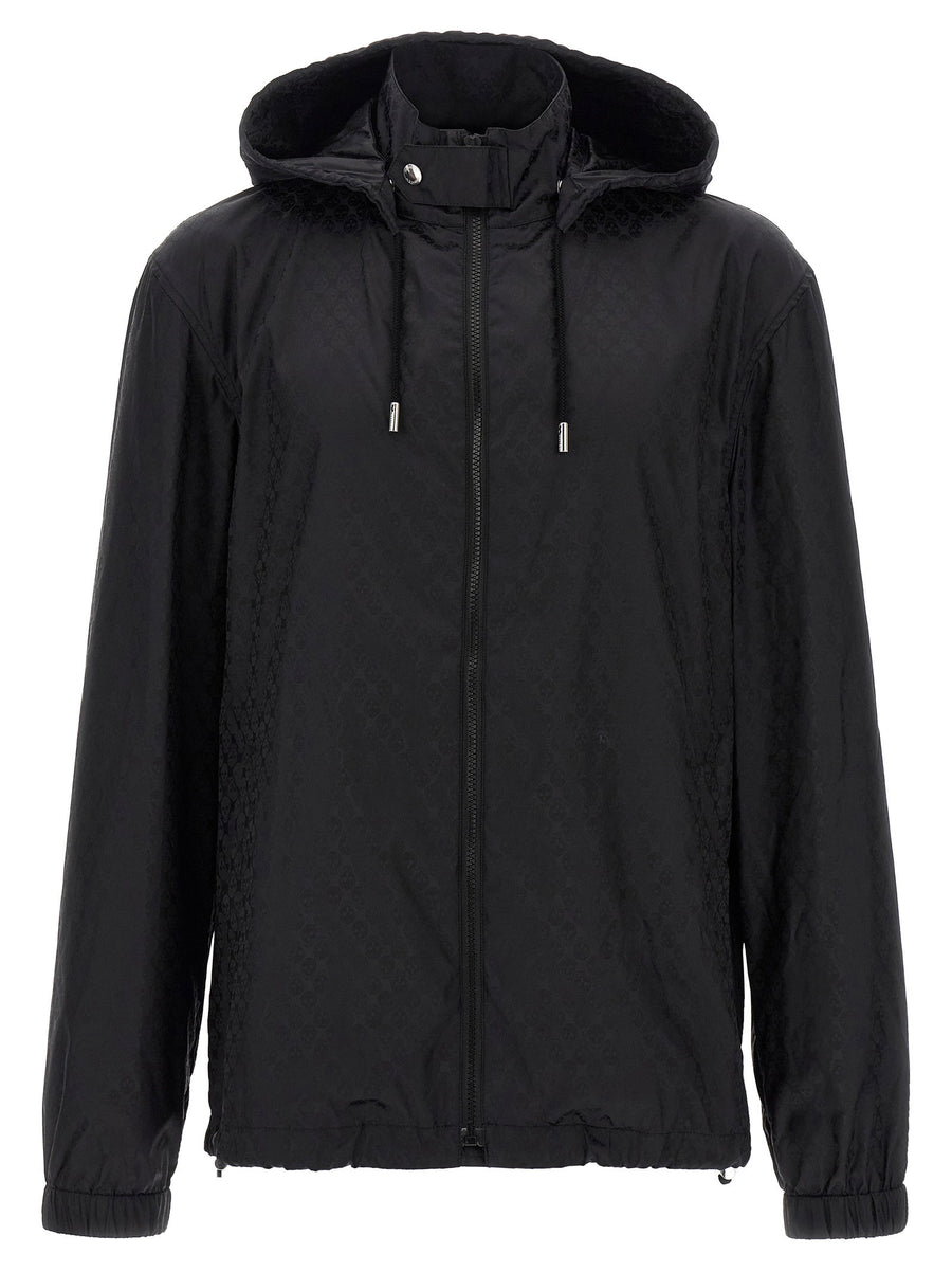 Alexander McQueen Skull Jacquard Nylon Jacket — Black