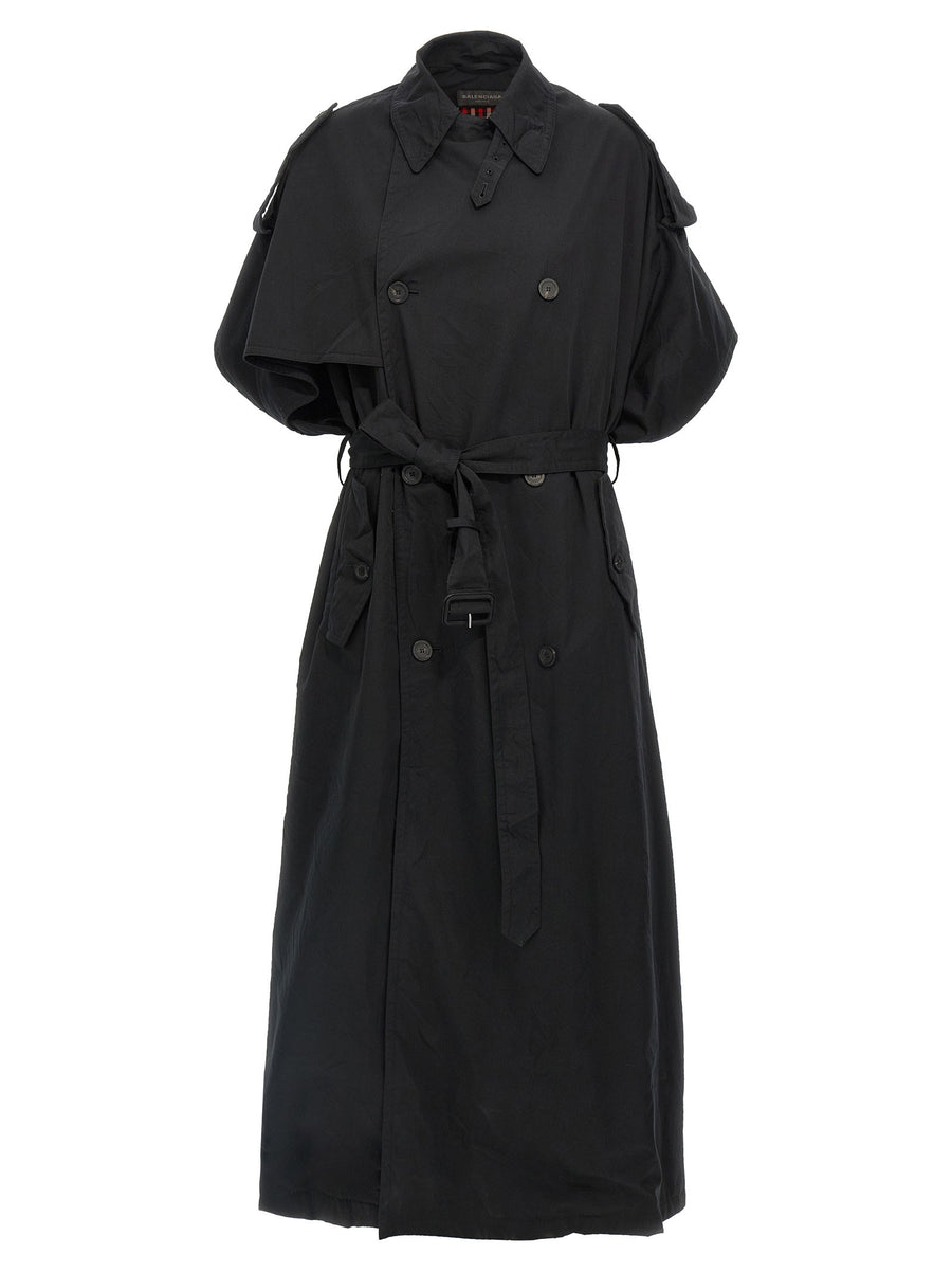 Balenciaga Stole Coat — Black