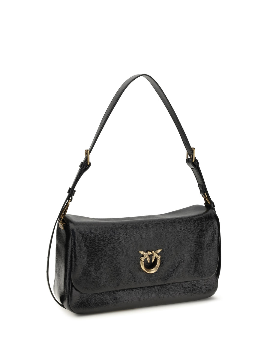 Shoulder Bag Love Click Soft Black-Antique Gold Black/antique Calf Leather