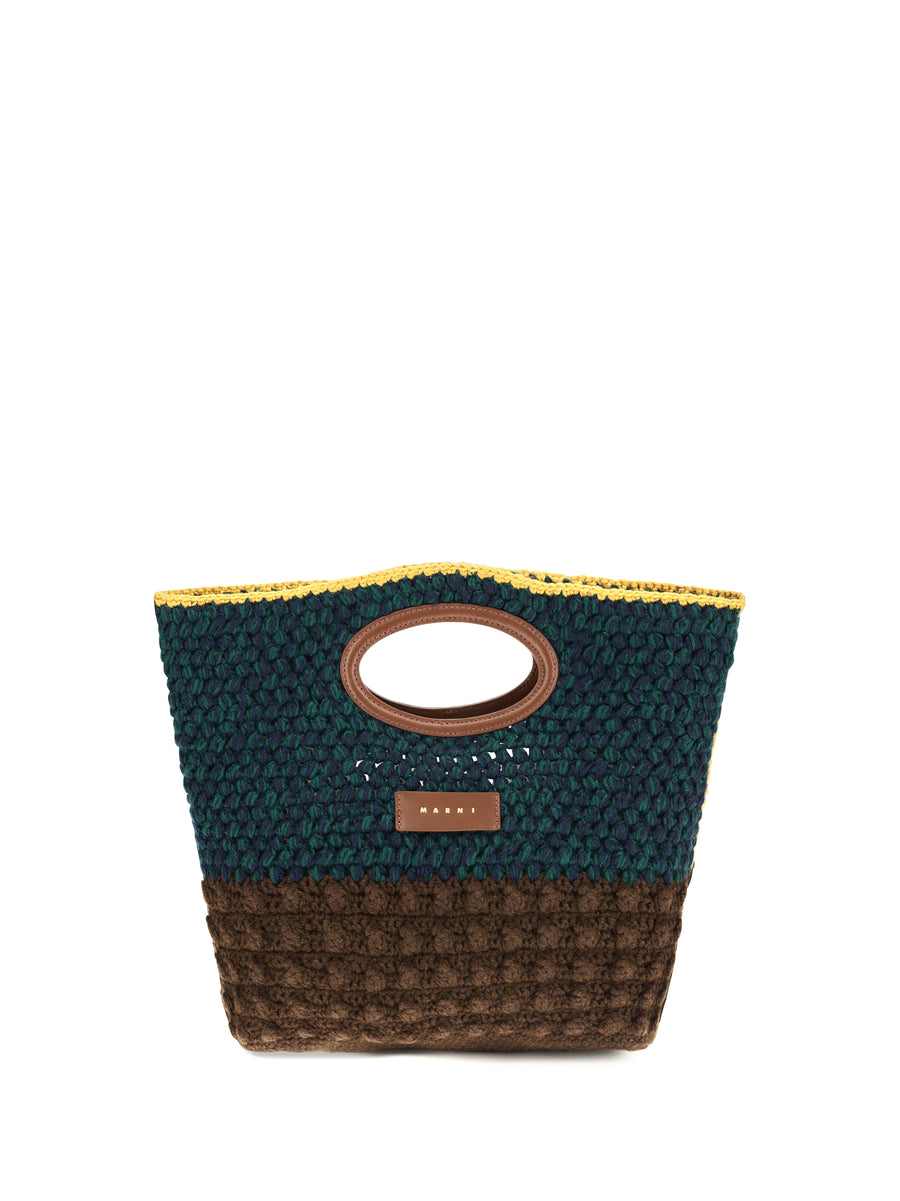 Marni 100% Merino Wool Ovis Aries tote bag in blue