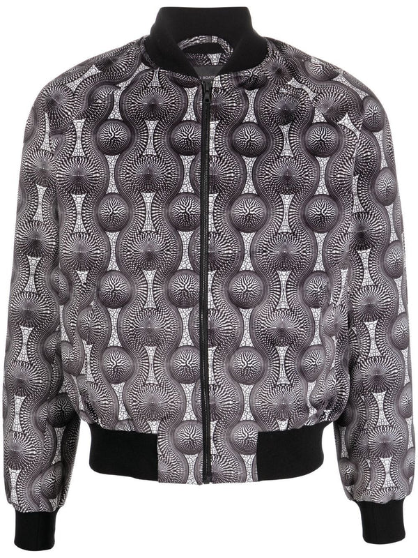 Ozwald Boateng Printed velvet bomber jacket