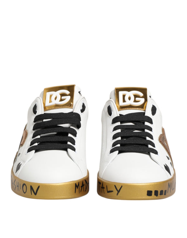 Dolce & Gabbana 100% Calfskin Leather sneaker in white