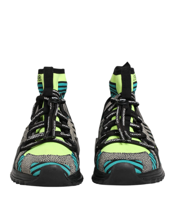 Dolce & Gabbana 5% Cotton 40% Polyester 10% Viscose 15% Lambskin 30% Calfskin sneaker in multicolor