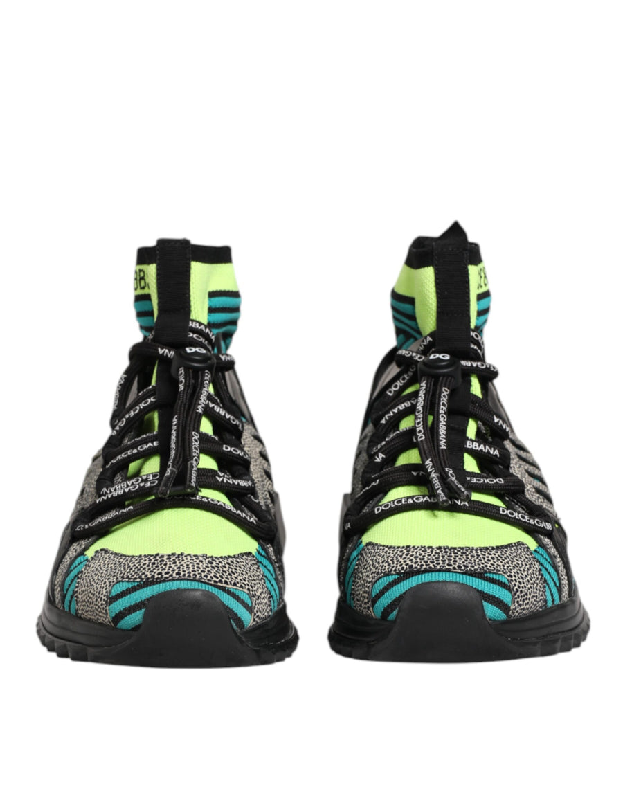 Dolce & Gabbana 5% Cotton 40% Polyester 10% Viscose 15% Lambskin 30% Calfskin sneaker in multicolor