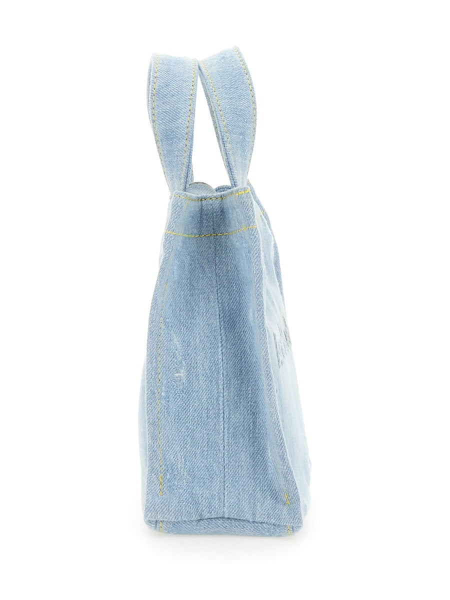 Shopper Bag Denim Azure Cotton Handbags