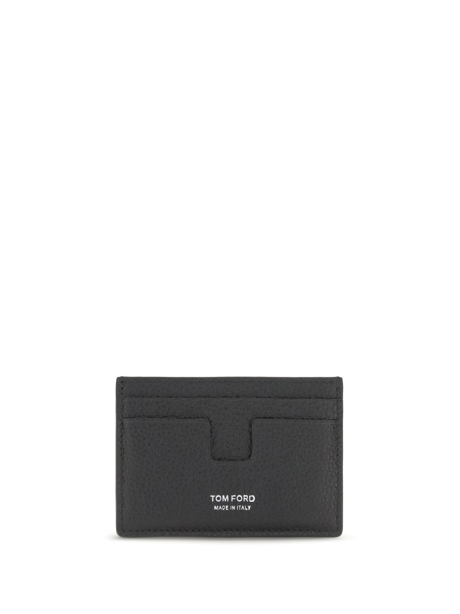 Tom Ford 100% calf leather Bos Taurus card case in black