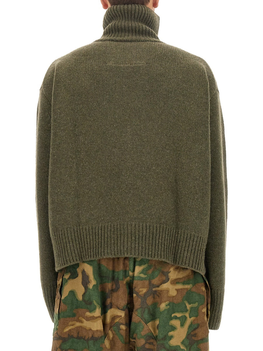 Oversize Cashmere Shirt Green Jumpers
