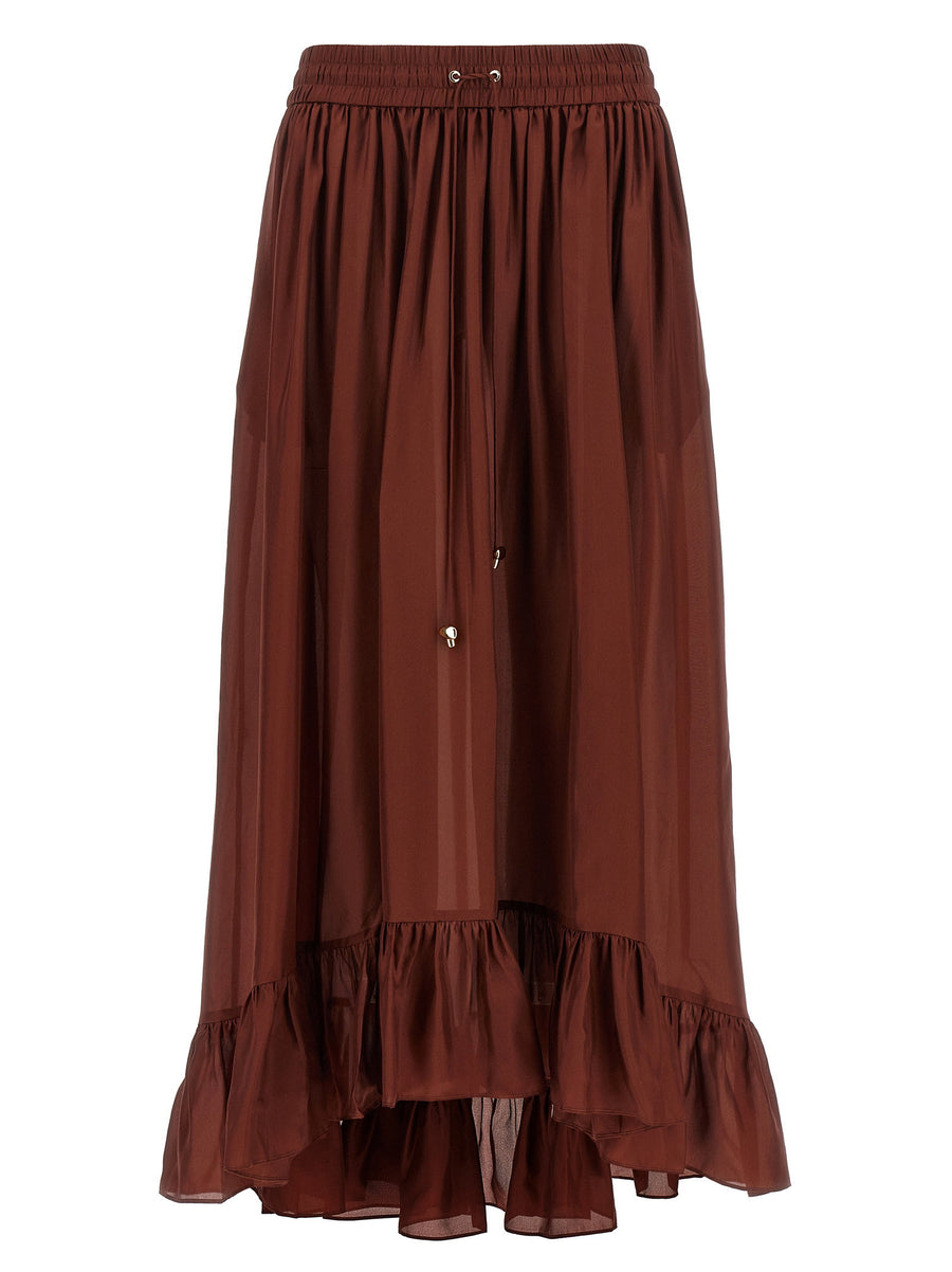 Zimmermann Aster Skirt — Burgundy