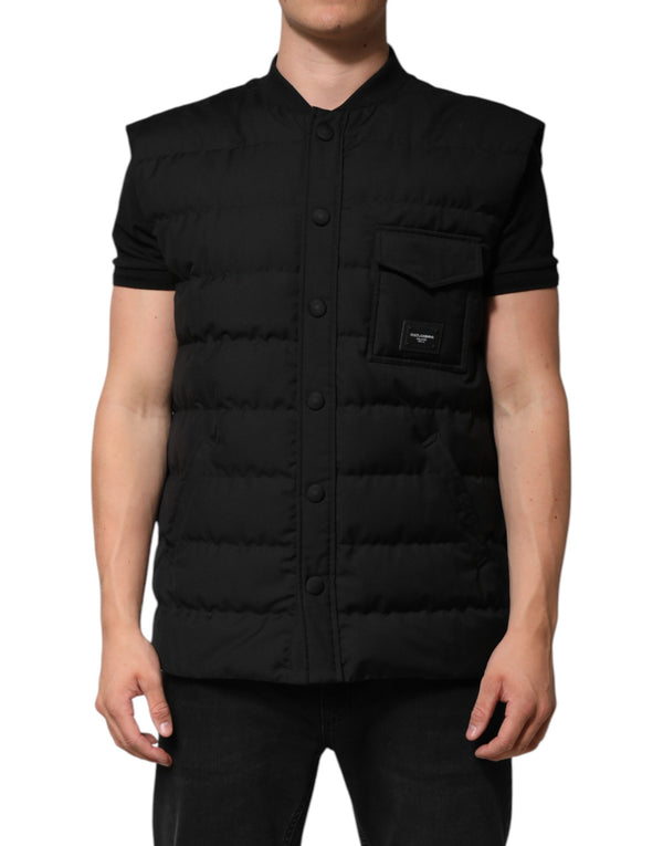Dolce & Gabbana 84% Polyester 16% Viscose vest in black