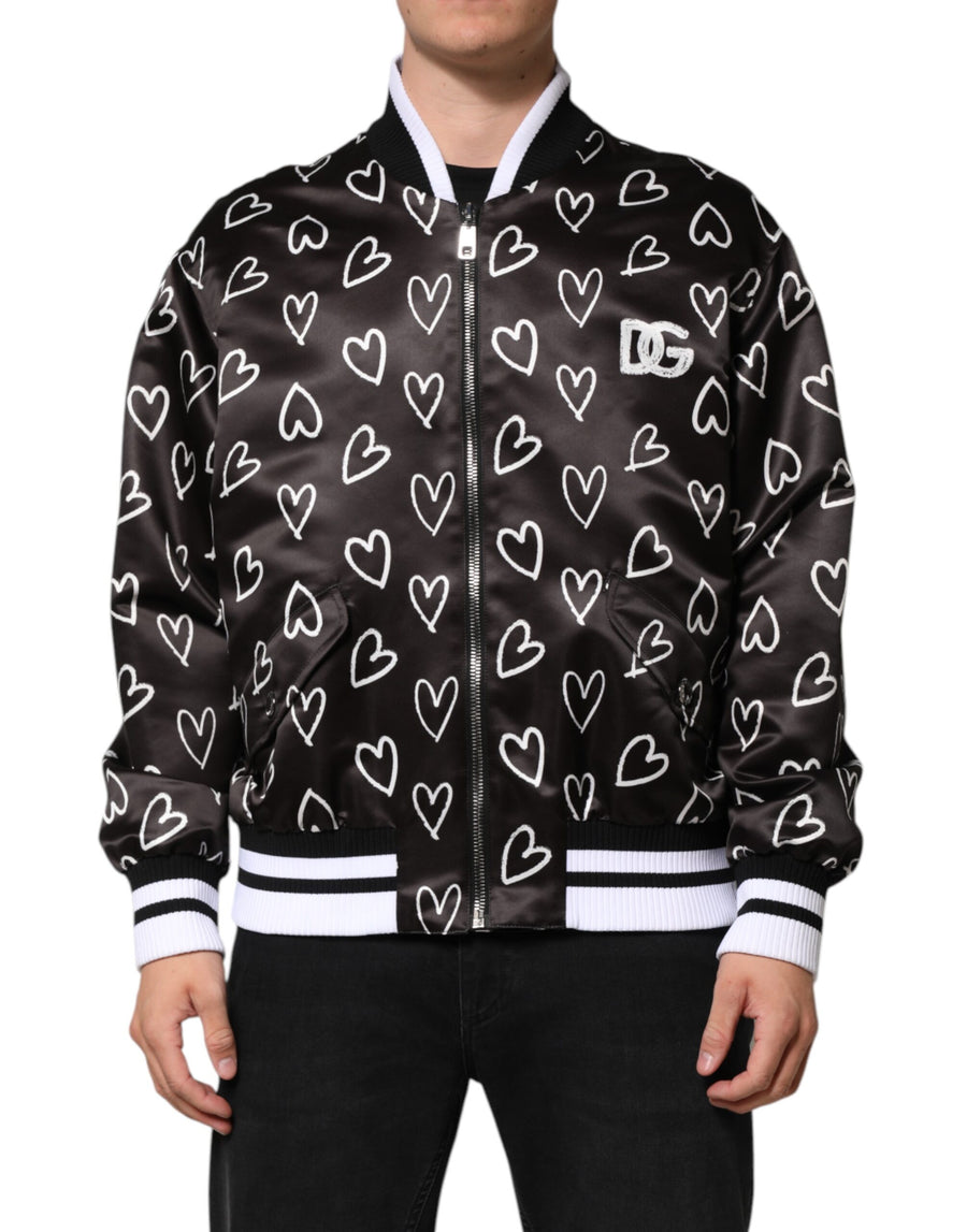 Dolce & Gabbana 100% Polyester; Lining: 100% Nylon bomber jacket in black